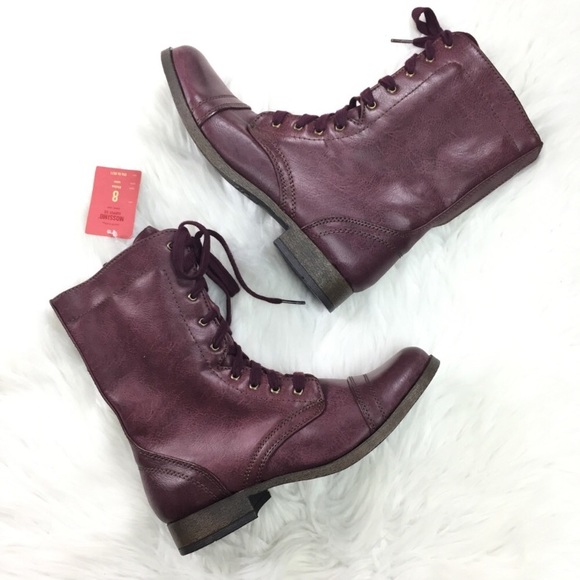 NEW Mossimo Khalea Combat Lace up Biker Boots Sz 8 - Picture 3 of 8